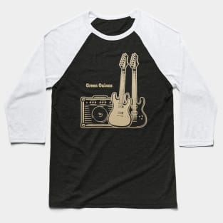 Green Onions Playing With Guitars Baseball T-Shirt